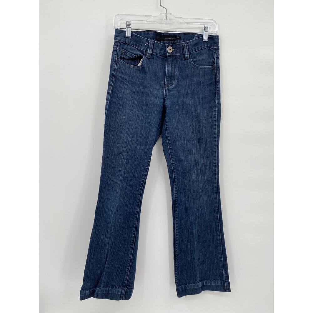 Calvin Klein Dark Wash Mid Rise Flare Denim Jeans Size 26/2